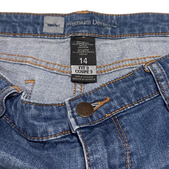 Mossimo Blue Denim Jean Shorts Lighter Blue Size 14 - Picture 6 of 7